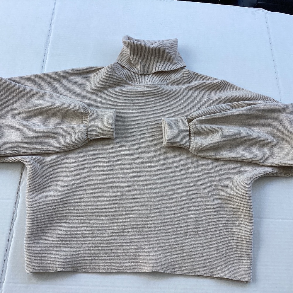 Pink Rose beige turtleneck sweater size M
